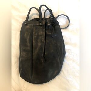 Real Leather Backpack Tote Duo